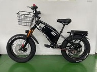 jet ebike電動自行車 "一體花豹抽取式升級"黑 色單速500瓦12AH電動腳踏車  顆粒胎 胖胎