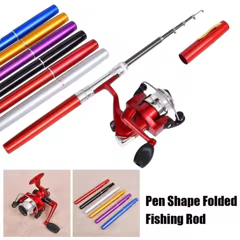 Ultra Light Portable Pen Style Fishing Rod Spinning Hard Mini Fishing Pole Ultra Short Convenient Fi