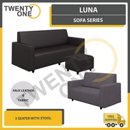 LUNA SOFA SERIES (2/3 SEATER AVAILABLE IN FAUX LEATHER AND FABRIC)