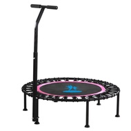 Children's Trampoline Small Family Bounce Bed Foldable Outdoor Gym Exercise Fitness with Handrail Tr