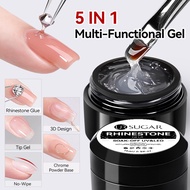 UR SUGAR 15ml No-Wipe Rhinestone Gel for Nail Art, Strong Hold Nail Tip Glue, ChromeNail Powder, 3D 