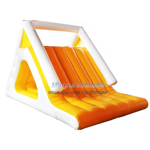 4x2x2.5 meters 13x7x8 feet Inflatable Water Slide for Kids, Floating Slide, Lake Slides, Water Park 