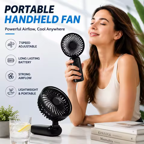 High speed hurricane mini handheld small fan large capacity fan outdoor portable folding fan