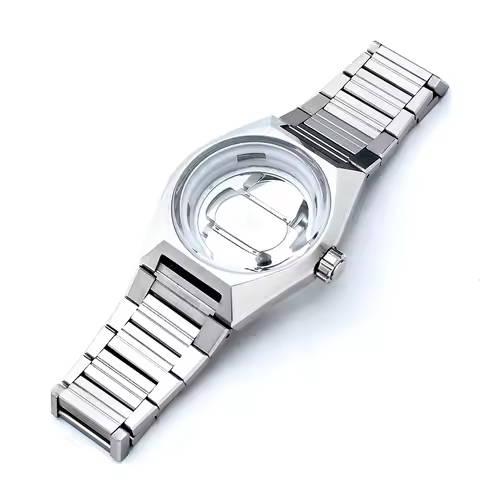 41mm NH35 Watch Case Hexagon Shape Sapphire Dome Crytal Polished Fit 33mm Dial For Seiko King NH35 A