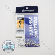 Tridentech Rolling Swivel Fishing Size 2 Contents 12pcs 90Kg/ 180Lbs - TT1069