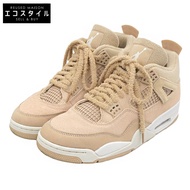 Nike Women's Air Jordan 4 Retro Cozy Girl Suede Shoes (Excellent Condition) - Men's Beige, Size 29cm