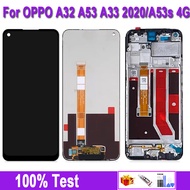 จอแสดงผล LCD ดั้งเดิมสำหรับ Oppo A53 A32 4G A53s A33หน้าจอสัมผัสประกอบ Digitizer พร้อมกรอบ CPH2127 C