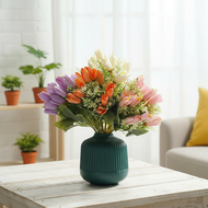 1PC Artificial Poppy Eustoma Flower Bouquet for Bridal Wedding Photography DIY Decor