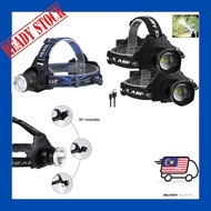 Headlamp flashlight LED P50 Lampu Suluh kepala outdoor khemah rechargeble camping Headlight P50 / T6
