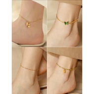 Non-fading Stylish Design 18K Gold Plated Anklet
