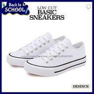 DESINCE Kids Girl School Low Cut Basic Sneakers Quality Canvas Fabric Kasut Canvas Sekolah Menengah 