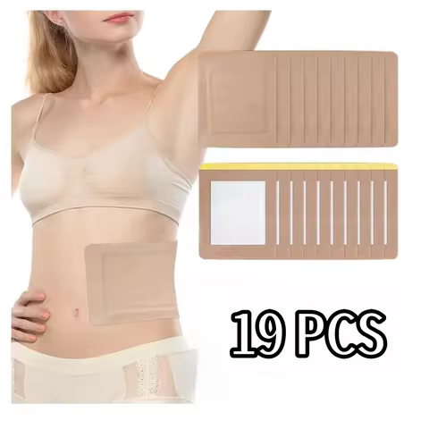 19pcs Castor Oil Pack Wrap, Cotton Castor Oil Patches Disposable, Castor Oil Packs Self-Adhesive, An