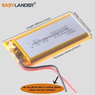 Silicone 3 5 Wires 3.7V 2200Mah 803160 Rechargeable Lithium Li-Ion Li Polymer Battery For GPS PSP PA