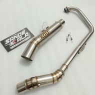 Kou mahachai SUPER open spec pipe 1set and big elbow for tmx 125 tmx 155 rusi tc125 rusi 150 rusi 17