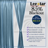 Langsir Naco (1Mx1.3M) Ready Made Curtain!!Siap Jahit Langsir,Langsir RAYA Kain Tebal 80% Blackout (2 IN 1)-G5-Pastel Blue