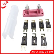 XY   Fork Bolt Car Audio Modified Fuse Sheet Fuse Holder Kit With Cover Blade Plug Type Fuse 60A 80A 100A 150A 200A 250A