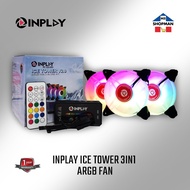 ♞INPLAY Ice Tower RGB FAN 3 in 1 kit V2 2nd Gen Ice One w/ Remote Control & Hub Fans