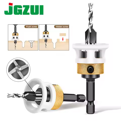 Woodworking Limit Four Edge Countersink Drill Alloy Drill Cone Drill Adjustable Depth Step Drill Scr