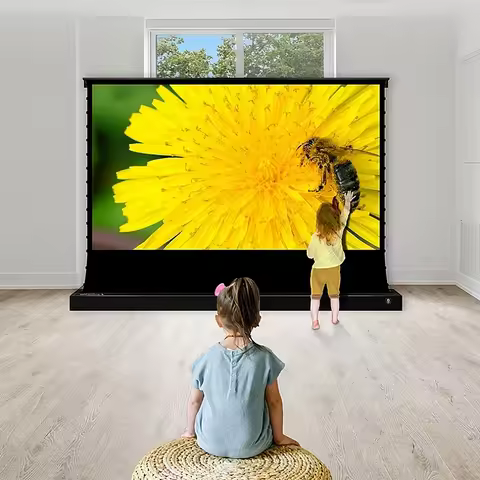 4K Motorised Pop Up Projection Screen Rises From The Ground With Smart Controlling Systems and UHD W