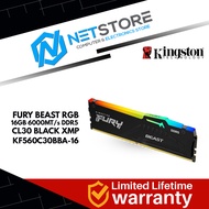 KINGSTON FURY BEAST RGB  16GB 6000MT/s DDR5 CL30 DIMM FURY Beast RGB XMP - KF560C30BBA-16