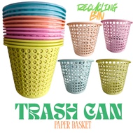 LOTUS Round Plastic Cut Out Trash Can Bathroom Kitchen Toilet Hotel Office Paper Basket