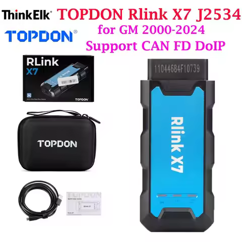 TOPDON Rlink X7 J2534 Support for GM Vehicles from 2000 to 2024 Supports CAN FD and DoIP Protocols