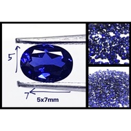 blue synthetic sapphire 5x7 5x7 gemstone