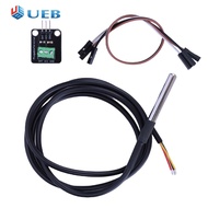 DS18B20 Temperature Sensor Module with Waterproof Probe Temperature Sensor Board Plugable Terminal A