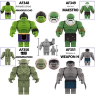 Benci Hulk Amadeus Zhan Zun Zhao memasang blok bangunan, AF348-355 mainan pihak ketiga kanak-kanak