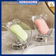 HENGHOME Soap Holder Soap Dish Self Draining Soap Holder Bar Soap Holder Leaf Shape Soap Holder Soap