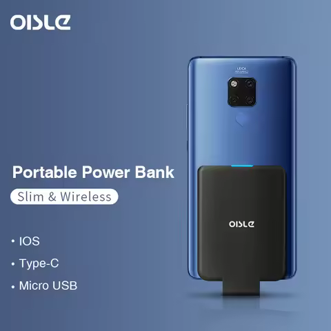 OISLE TYPE C Mini Power Bank Slim External Portable Battery Charger For Samsung Xiaomi Red MI Huawei