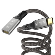USB C Thunderbolt 4 Extension Cable, 40Gbps Transfer / 8K Display / 100W Charging Compatible with Th