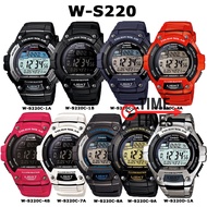 CASIO ของแท้ รุ่น W-S220C W-S220D นาฬิกาผู้ชาย DIGITAL สายเรซิ่น สายแสตนเลส ประกัน 1ปี WS220 WS220C 