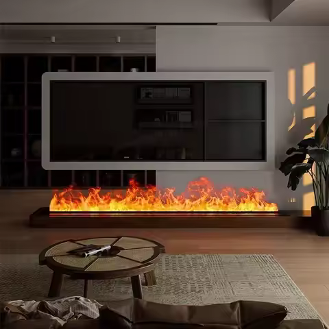 Flame Realistic Electric Fireplace 3D Water Electric Fireplace Remote Control APP Mist Fireplace Emb