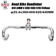 UNO Handle Bar CR12/CR21 Road Bike Handlebar Ultralight Aluminum Alloy Flared Handlebar Outer Drop Bar 25.4/31.8x360/380/400/420/440mm Racing Gravel Bike Handle Bar Accessories