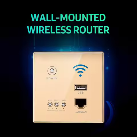 300Mbps Wireless Router In-Wall AP Access Point WiFi Router LAN Network Switch WiFi AP Router with W