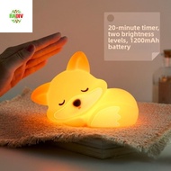 RADIV Silicone Night Light, Dimmable Function 20min Timer Little Cartoon Night Light, USB Rechargeab