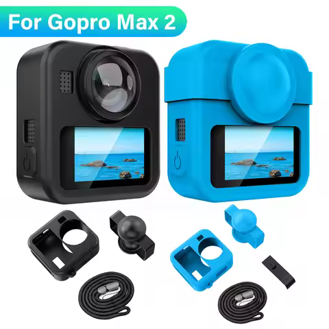 Protective Silicone Case for GoPro Max 2 Dust Proof Screen Protector Side Cover Lens Cap Cover For G