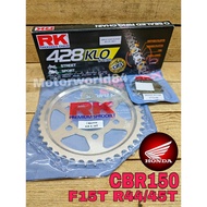 HONDA CBR150 CBR150R RK SPROCKET SET RANTAI RK 428 KLO ORING GOLD CHAIN CBR 150 O-RING SPROCKET KIT 