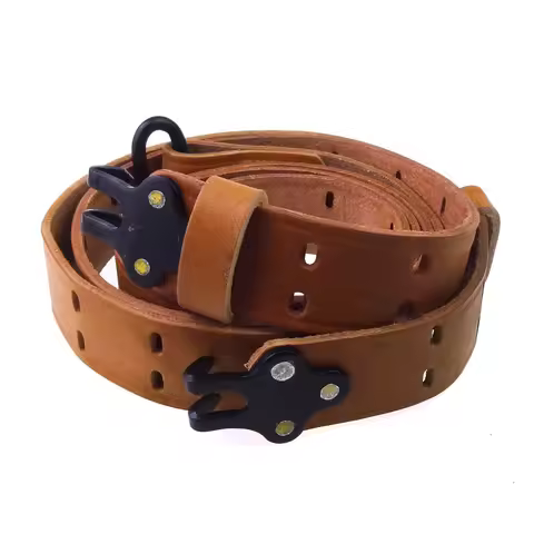 WW2 WWII US M1907/M1903/M1 Garand Rifle Leather Rifle Sling Reenactments Black