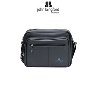 JOHN LANGFORD Men's Messenger Bag / Synthetic Leather / Black / JLC220P4