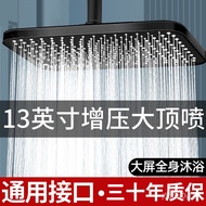 VZJP People love itBig Panel Supercharged Shower Head Nozzle Full Set Solar Shower Head Universal Large Shower Bathroom