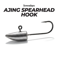 5pcs Ajing Spearhead Hook 1g - 3g UL Soft Plastic Rock Fishing Casting Mata Kail Pancing Outdoor