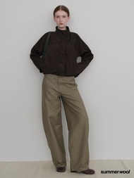 SUMMERWOOL – Hilly Jacket: Lightweight Taffeta  Jacket in Bone and Brown แจ็กเก็ตน้ำหนักเบาผลิตจากผ้