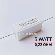 RESISTOR 5 WATT 0.22 OHM RESISTOR 5WATT 0.22 OHM RESISTOR CHALK 5 WATT 0.22 OHM RESISTOR 5W 0.22 OHM