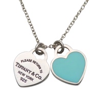 สร้อยคอจี้รูปหัวใจคู่ รุ่น Return to จาก Tiffany & Co. ทำจากเงินแท้ 925 น้ำหนักประมาณ 2.6 กรัม [มือส