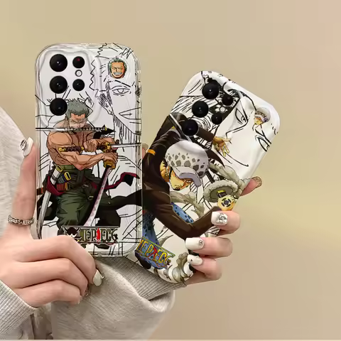 New O-One Pieces Anime Phone Case For Samsung Galaxy S25 S24 S23 S22 Ultra Plus S24 FE A73 A72 A55 A
