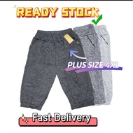 BIG SIZE 4XL Seluar 3 Suku Elastik Wanita / 3 Quarter Elastic 4XL w/Zip Ladies Pants.