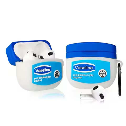 3D Vaseline Designer Silicone Case For Airpods 1 2 3 Pro 2 4 Bluetooth Earphone Cover For Airpods Ch
