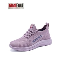 Medifeet Shoes Women 2024 New Style Women's Shoes Single Shoes Polyurethane Flying Knit Casual Sport